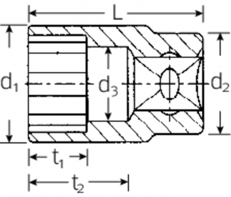 Nasadka 3/8&quot; 18mm, 12-kątna, krótka STAHLWILLE