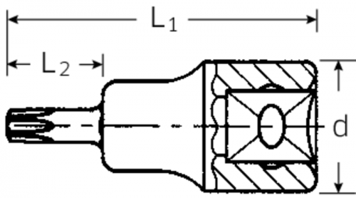 Nasadka 3/8&quot; wkrętakowa T45 TORX STAHLWILLE