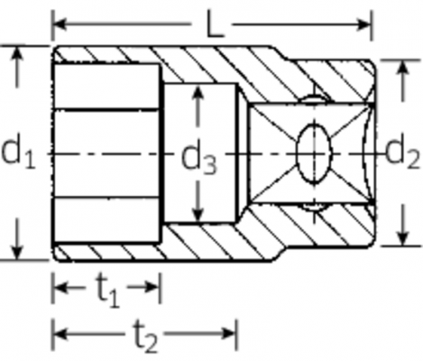 Nasadka 3/8&quot; 9mm, 6-kątna, krótka STAHLWILLE