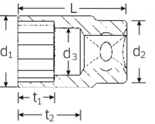 Nasadka 1/2&quot; 24mm,12-kątna, krótka STAHLWILLE