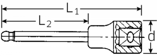 Nasadka INHEX 1/2&quot; 8mm z końcówką kulistą STAHLWILLE