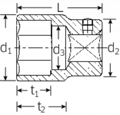 Nasadka 3/4&quot; 60mm, 6-kątna, krótka STAHLWILLE