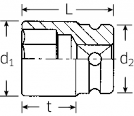 Nasadka 1/2&quot; IMPACT 22mm, 6-kątna, krótka STAHLWILLE