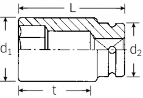 Nasadka 3/4&quot; IMPACT 41mm, 6-kątna, długa STAHLWILLE