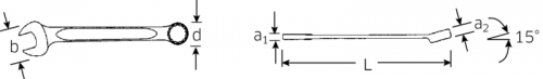 Klucz płasko-oczkowy, SPLINE DRIVE 1/2&quot;=16mm STAHLWILLE