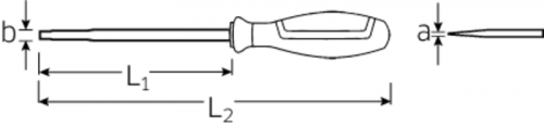 Wkrętak płaski 0,8x4,0x100mm, VDE/1000V, DRALL+ STAHLWILLE