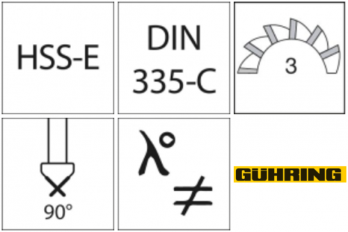 Pogłębiacz stożkowy HSCO TiAlN 90° 31mm GÜHRING