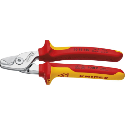 Nożyce do kabli, VDE, 160mm, 95 16 160, KNIPEX