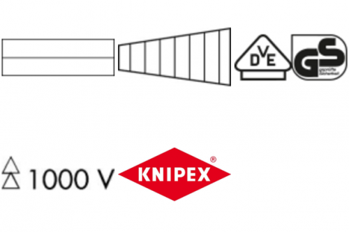Szczypce płaskie VDE, 180mm, z tworzywa sztucznego, 98 62 01, KNIPEX