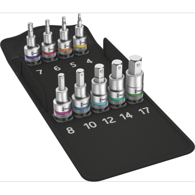 Komplet nasadek wkrętakówych 1/2&quot;9-cz. Hex z przytrzymaniem