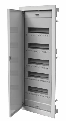 Rozdzielnica modułowa 5x12 podtynkowa z metalowymi drzwiami IP40 (C.1560)