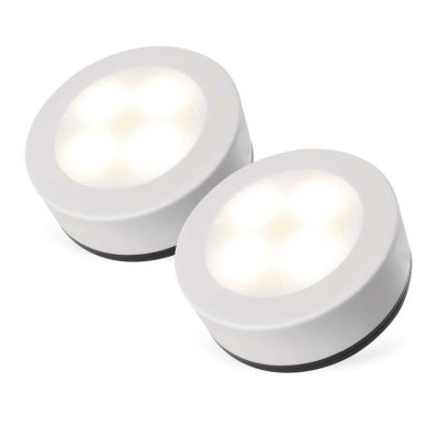 Lampka nocna 4× LED 3× AAA, 15 lm, biała, 2 sztuki