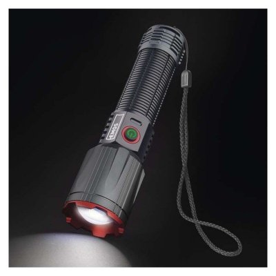 Latarka metalowa LED 3000 lm, 5000 mAh, ładowalna