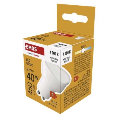 Żarówka LED Basic MR16 / GU10 / 5,2 W (40 W) / 450 lm / 450 lm / neutralna biel