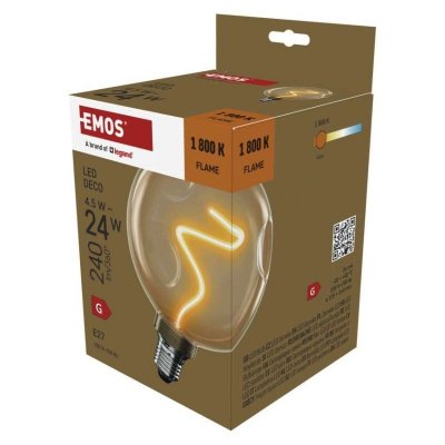 Żarówka LED DECO CG125A / E27 / 4,5 W (24 W) / 240 lm / flame