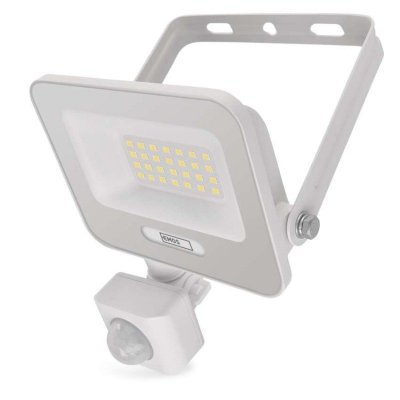 Naświetlacz LED GLARO PIR 20 W, biały, IP54, 2000 lm, neutralna biel