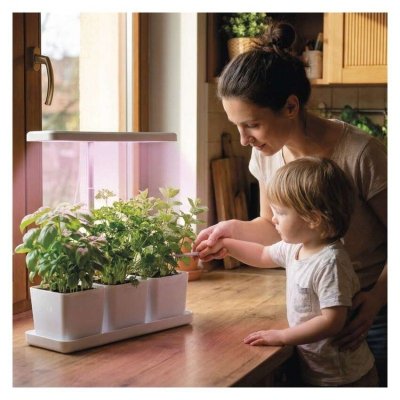 Lampa LED GROW do uprawy roślin 7 W, timer, ściemnialna, biała