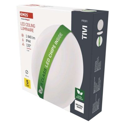 Oprawa sufitowa LED TIVI, okrągła biała 11W, IP44, neutralna biel
