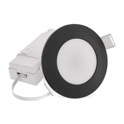 Oczko LED LORI czarne, okrągłe, 4,5W CCT