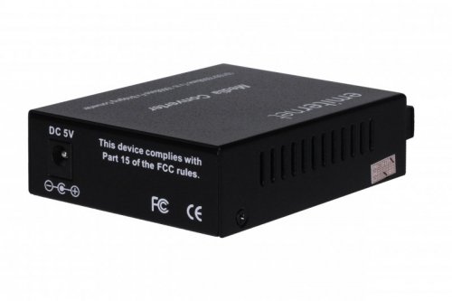 Konwerter światłowodowy Ethernet 10/100/1000 Mbps RJ45/2xSC SM 9/125  20km