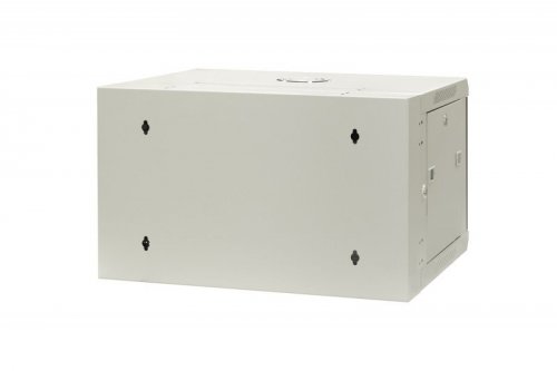 Szafa wisząca dzielona 19" 6U, drzwi blacha/szkło, 600×550×370mm szer./gł./wys. (w zestawie: półka stała oraz komplet śrub 
