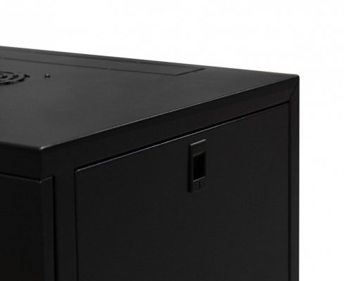 Szafa wisząca lekka niedzielona 19&#039;&#039; 4U, drzwi blacha/szkło, 550×450×230mm szer./gł./wys. (w zestawie: komplet śrub mo