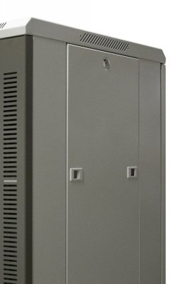 Szafa ramowa stojąca EmiterNet Top, 42U, drzwi przód blacha/szkło, 600x600x1980mm (szer./gł./wys.) (w zestawie: panel 2 wentylat