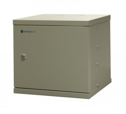 Szafa wisząca niedzielona 10&#039;&#039; 6U, drzwi blacha, 315×310x330mm (szer./gł./wys.) (w zestawie: półka stała oraz komplet 
