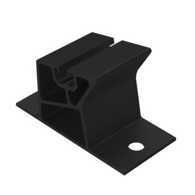 Uchwyt montażowy skrajny niski, aluminiowy - 11 stopni, czarny (K-45-8-CZ)