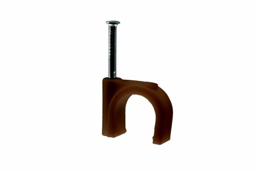 Uchwyt kablowy z gwoździem, fi14mm, okrągły, brązowy, 25szt, H.7017B -25 Pawbol