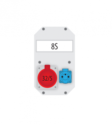 Rozdzielnica 8S, 1x32/5, 1x250V, IP65 (B.18.1600-4)