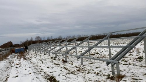 Konstrukcja fotowoltaiczna gruntowa na 16 paneli 6,5kW - zestaw elementów