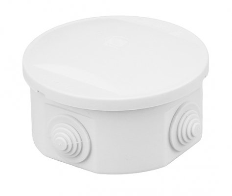 Puszka hermetyczna S-BOX 80x40, 4 dławiki, okrągła, biała, IP44, S-BOX 026BO, Pawbol