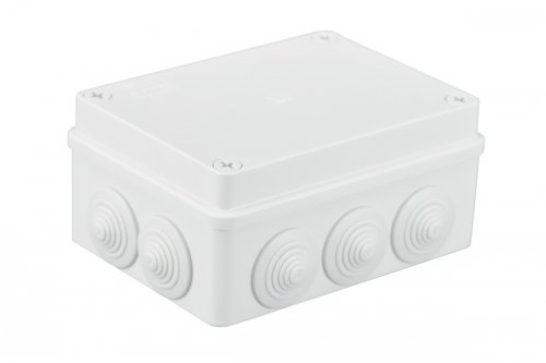 Puszka instalacyjna hermetyczna 150x110x70 biała z dławikami S-BOX 306B Pawbol