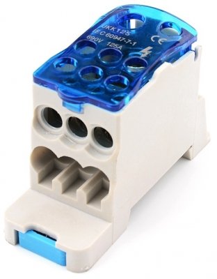 Blok rozdzielczy modułowy 1x8 zacisków 125A 690V E.4096125 Pawbol