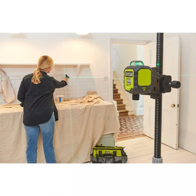 Zielony laser płaszczyznowy 360° i ramię teleskopowe 3,2 m RB360GLL-K Ryobi