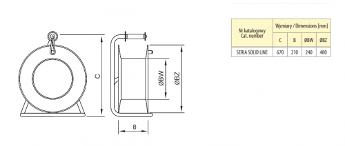 Rozgałęźnik na bębnie SOLID LINE fi470 B.3000-470RT Pawbol