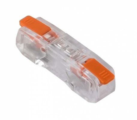 Szybkozłączka dwustronna, pojedyncza, z dźwignią, 2x0,2-2,5mm2, 24A, 450V, przeźroczysta