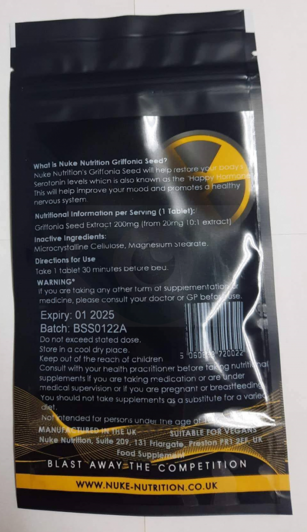 5-HTP 5HTP 200mg 60 tabletek sen stres depresja - 5-Hydroxtryptophan