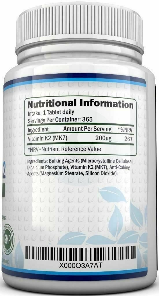 Witamina K2 MK-7 200mcg 365 tabletek NA ROK
