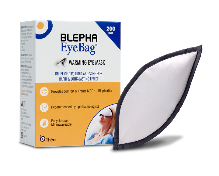 termiczny kompres Eye Bag BLEPHA do leczenia dysfunkcji gruczołów Meiboma i zespołu suchego oka MGDRx
