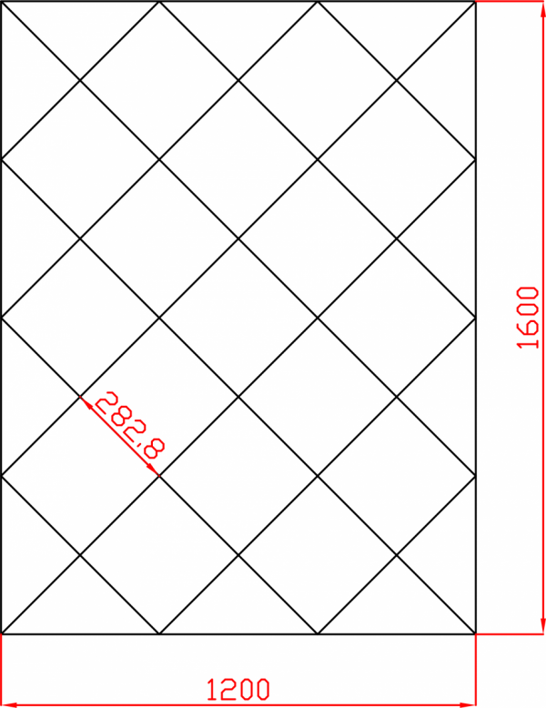 Lustro Glamour 1200mm x 1600mm faza 12mm