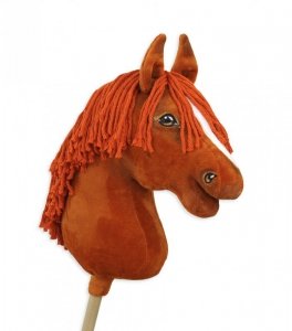 Hobby Horse Duży koń na kiju Premium - kasztan A3
