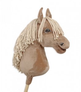 Hobby Horse Duży koń na kiju Premium - izabelowaty  A3