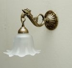 Kinkiet mosiężny,lampa ścienna z mosiądzu