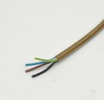3m przewód elektryczny złoty OMY 4x0,75 mm okrągły