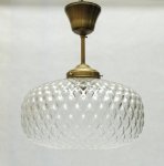 Lampa wisząca mosiężna,żyrandol mosiężny fi30 cm