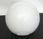 Klosz szklany kula 25cm połysk do lamp otwór 10cm