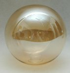 Klosz szklany kula G9 bursztyn 14cm,otwór 2cm