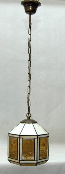 Lampa żyrandol zwis witraż MIÓD 20cm 